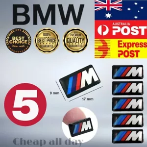 5 PCS M Sport Performance Alloy Wheel Badge Sticker Emblem Decal For BMW Series - Picture 1 of 3