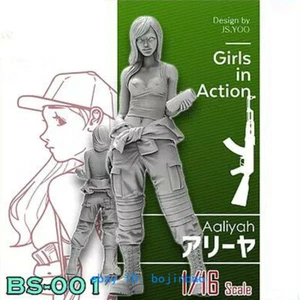 1/16 Scale Girls In Action Aaliyah Resin Model Kits Unpainted Unassembled Statue - Picture 1 of 4