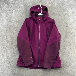 Eddie Bauer Jacket Womens M Purple Full Zip Weatheredge Windbreaker Parka Coat - Picture 1 of 12