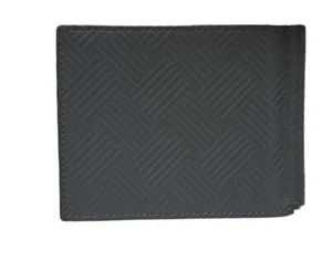 Authentic BOTTEGA VENETA Bifold Money Clip Leather Deboos Intrechart 592626 Gray - Picture 1 of 10
