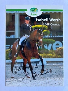 original signierte Autogrammkarte Olympia Reiten Dressur Isabell Werth - Bild 1 von 1