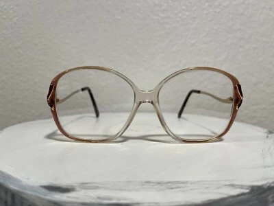 Винтажные очки HALSTON США 15-137 Univis прозрачная розовая фиолетовая оправа - Изображение 1 из 4