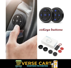 Universal Wireless Black Remote Control Button Car Steering Wheel Controller - Picture 1 of 8