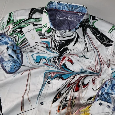 Camisa Robert Graham Peyote Bordada Blanca Calce Clásico Nueva LS Grande L Foto 1 de 4