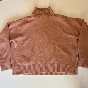 Pfirsich Orange UNIQLO High Neck Pullover Pulli Größe M - Bild 1 von 5