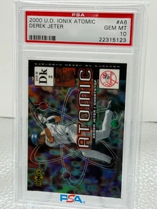 2000 U.D. Ionix Atomic Derek Jeter NY Yankees Hall of Fame Shortstop #A6 PSA 10 - Picture 1 of 2