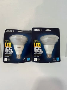 Cree BR30 LED Flood Light 65 Watt Equivalent Dimmable SoftWhite 22 Years 2 Bulbs - Picture 1 of 2
