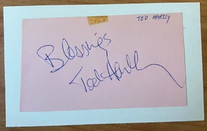 HIGH PLAINS DRIFTER: Ted Hartley signed Cut Autogramm auf Karteikarte - Bild 1 von 1