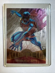Fleer Marvel Metal Spider-Man 2099 #53 Silver Flasher Parallel 1995 - Foto 1 di 19