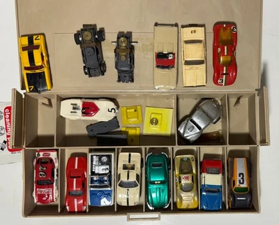 10pc+ 1960s NJ Vintage Aurora T-Jet Thunderjet Case HO Slot Car Runner Lot712 - Image 1 of 3