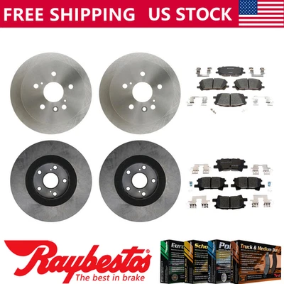 For 2009 Lexus RX350 Front Rear Brake Rotors & Ceramic Brake Pads - Raybestos Foto 1 de 4