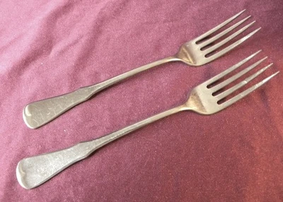 PATRICK HENRY 2 Dinner Forks Oneida Community Stainless USA - Image 1 of 3