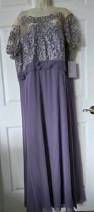 JS Collections Mother of the Bride/Groom Illusion Evening Gown Sz 24 NWT - Picture 1 of 18