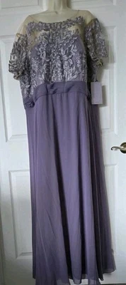 JS Collections Mother of the Bride/Groom Illusion Evening Gown Sz 24 NWT - Image 1 of 4