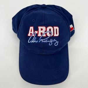 A-Rod Alex Rodriguez Strapback Hat Adult One Size Blue Texas Rangers Vtg Fox - Picture 1 of 8