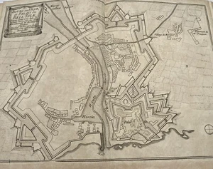 ‎FER (Nicolas de).‎ ‎[BELLE-ÎLE-en-MER] Plan  du bourg 1692 - Picture 1 of 4