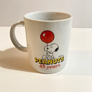 Snoopy Kisses Lucy Peanuts Hungry Jacks 45th Anniversary Mug Collectable Vtg 90s - Picture 1 of 6