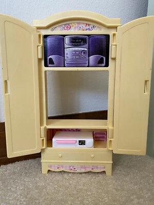 Mattel Barbie Entertainment Armoire/Center TV Room W/ VHS Player 1996 - Image 1 of 4