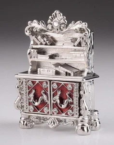 Cupboard trinket box hand made by Keren Kopal & Austrian crystals Faberge - Picture 1 of 12