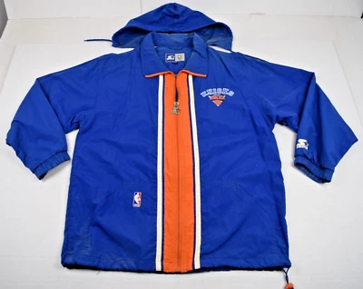 Chaqueta De Colección NBA Starter NY Knicks Talla M Años 90 Panel Central Luz Con Capucha Lluvia Foto 1 de 4