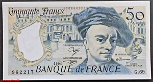 Billet de 50 Francs Quentin de La Tour  1991, proche du neuf - Foto 1 di 2