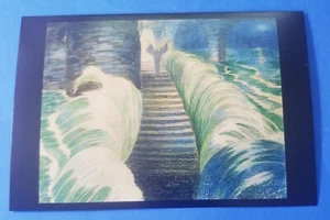 Postcard "Sorcerers Apprentice" Art of Disney 4"x6" Fantasia Parting Water - Picture 1 of 2