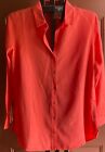 Soft Surroundings Ladies Coral Colored Solid Lyocell Blouse Top Size XL NWOT