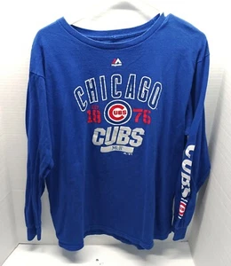 Chicago Cubs MLB Long Sleeve Spell Out Logo T-Shirt ~ Adult Size XL **EUC** - Bild 1 von 3