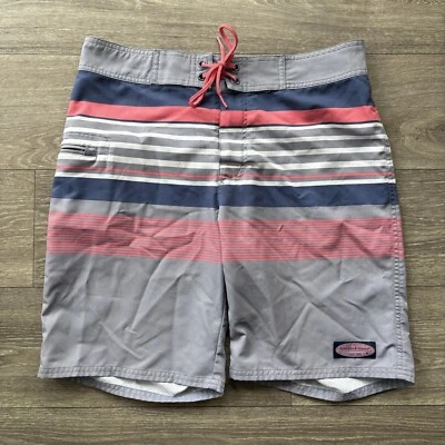 Bermuda de praia Vineyard Vines masculina 30 x 9 listras de praia preppy - Imagem 1 de 4