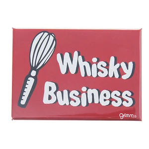 Grimm Whisky Business Whisk Humorous New Red Refrigerator Magnet Made in Canada - Foto 1 di 1