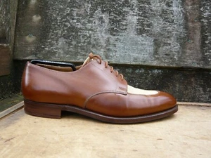 ZAPATOS DERBY CROCKETT & JONES CUERO MARRÓN TOSTADO SARGA ARENA UK9 PARA HOMBRE - Imagen 1 de 9