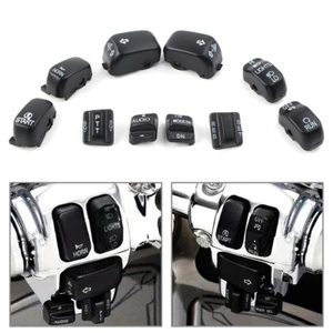 10pcs Hand Control Switch Cover Housing Button Cap Set for Harley Touring 96-13 - Picture 1 of 5