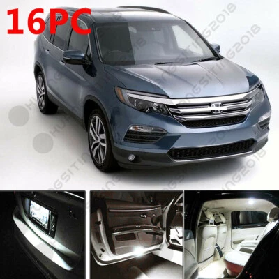 14X For 2003-2005 Honda Pilot White LED Light Dome Map Bulb Interior Package Kit - Изображение 1 из 4