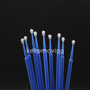 100 Pcs Dental Disposable Micro Applicator Brush Bendable 2.5mm Blue Regular - Picture 1 of 10