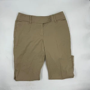 Pantalones para mujer LOFT Julie talla 2P beige elástico mezcla de algodón informales pierna recta - Imagen 1 de 9