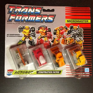 Transformers G1 MicroMaster Construction Patrol 1990 Vintage Sealed Figure Set - Imagen 1 de 9