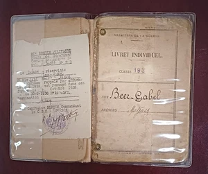 LIBRO DE IDENTIFICACIÓN MILITAR DE FRANCIA Y PAPELES RESERVISTA 1938 COMO ESTÁ ESCANEADO - Imagen 1 de 14