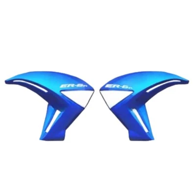 蓝色前侧散热器盖面板整流罩适用于 2009 - 2011 川崎 ER-6N — 第 1/2 张图片