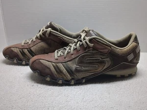 Skechers (SN45971) Damenschuhe Größe 9,5 braun Leder sportliche Schnürschuhe - Bild 1 von 12