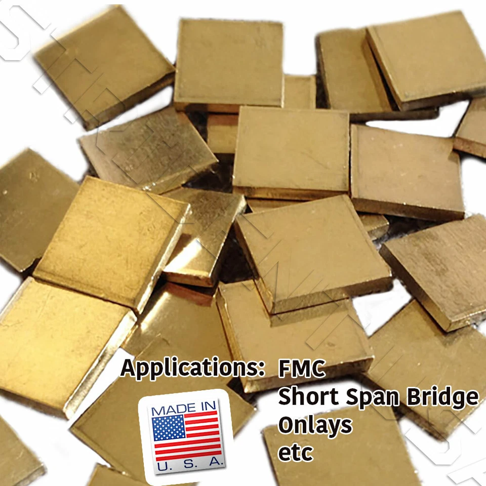 Laboratorio dental aleación de oro no precioso 2 OZ de lingote (hecho en EE. UU.)  Foto 1 de 1