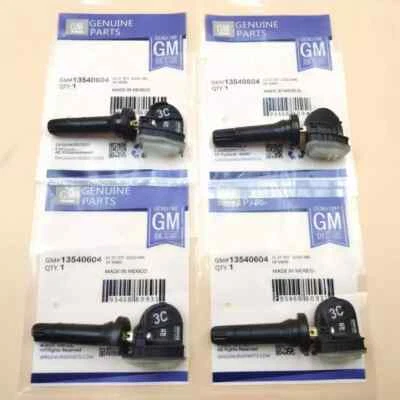 4PCS OEM TPMS 13540604 13528566 Tire Pressure Monitoring Sensor For Chevy Model - Image 1 of 4