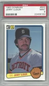 Tarjeta de béisbol Donruss 1983 #600 Jerry Ujdur, Tigres de Detroit clasificación PSA 9 - Imagen 1 de 1