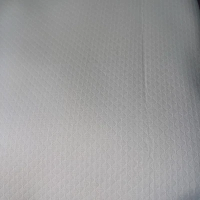 Matouk King Coverlet  Diamond Pique Silver  White Scallops New Cotton Poly - Image 1 of 4