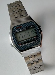 NOS Elektronika 5 30353 206 Rare Design Vintage Original Soviet Digital Watch - Picture 1 of 12