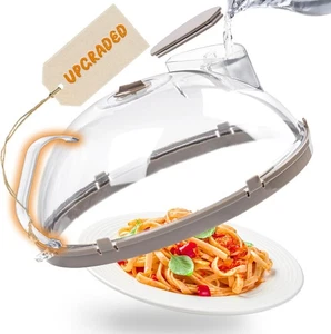 Cubierta para salpicaduras de microondas para alimentos, cubierta de microondas mejorada con vaporizador de agua - Imagen 1 de 8