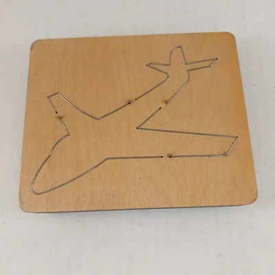 Avión #1 Transporte Ellison Equipo Educativo Accucut Madera Troqueles 6"x5"  Foto 1 de 3