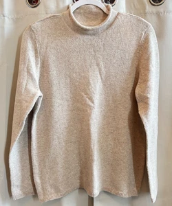 Orvis Mens Sweater Wool Blend Roll Neck Preppy Medium Beige Old Money 19217 X - Picture 1 of 10