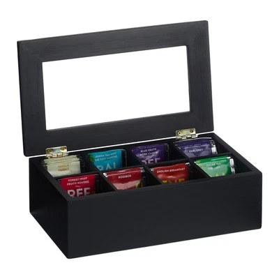 Teebox Teekasten Teebeutel-Organizer Teeaufbewahrungsbox Teesortierer 8 Fächer - Bild 1 von 4