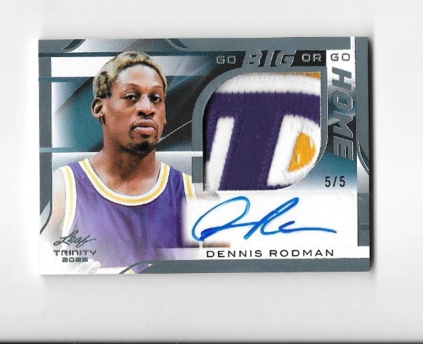 Leaf Dennis Rodman Basketball Autographed Sports Trading Cards