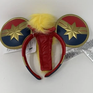 Disney Parks Captain Marvel Higher Further Faster Mohawk Ears Headband NEW - Picture 1 of 6